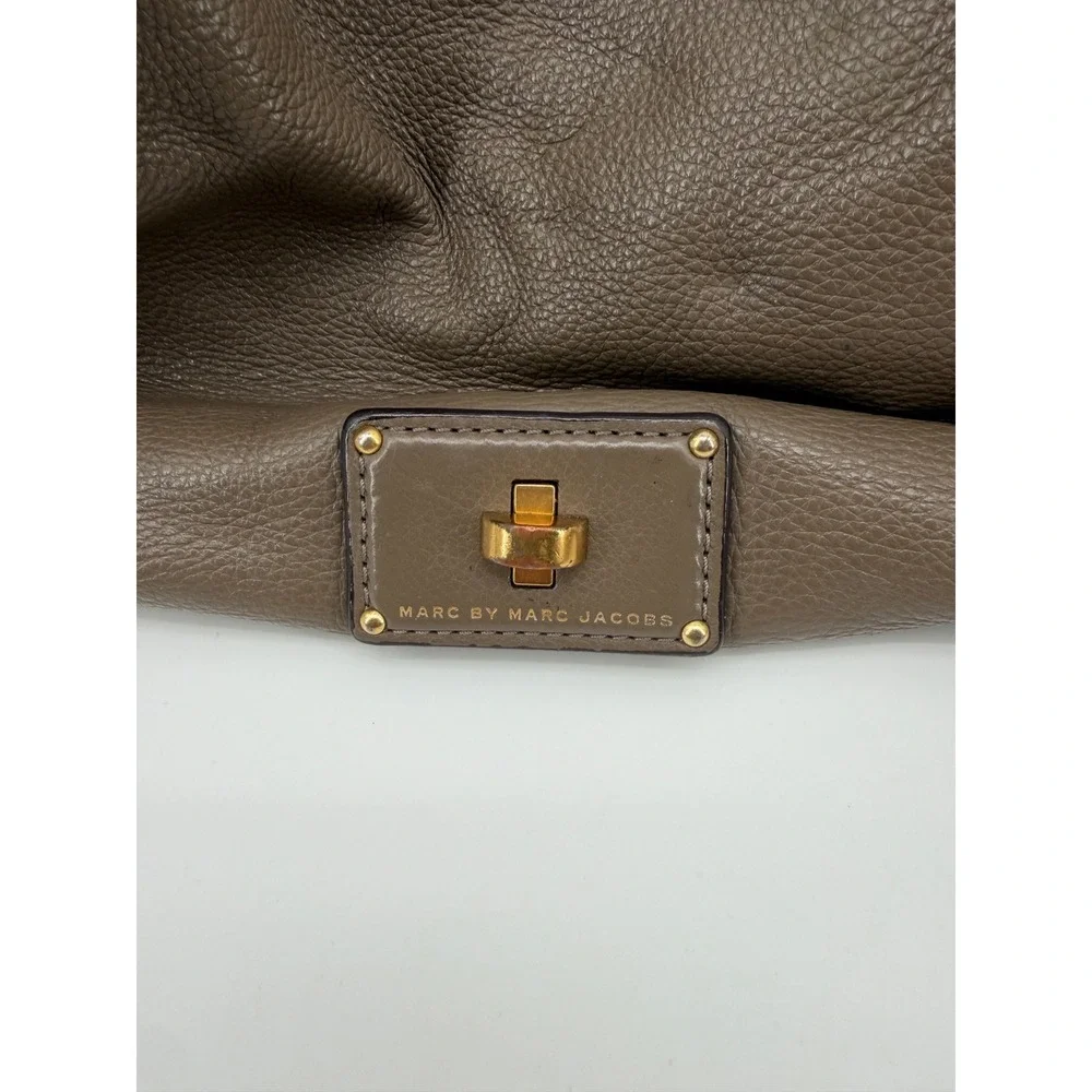Marc by Marc Jacobs Bag Classic Q Fran Taupe Brown Leather Crossbody Womens